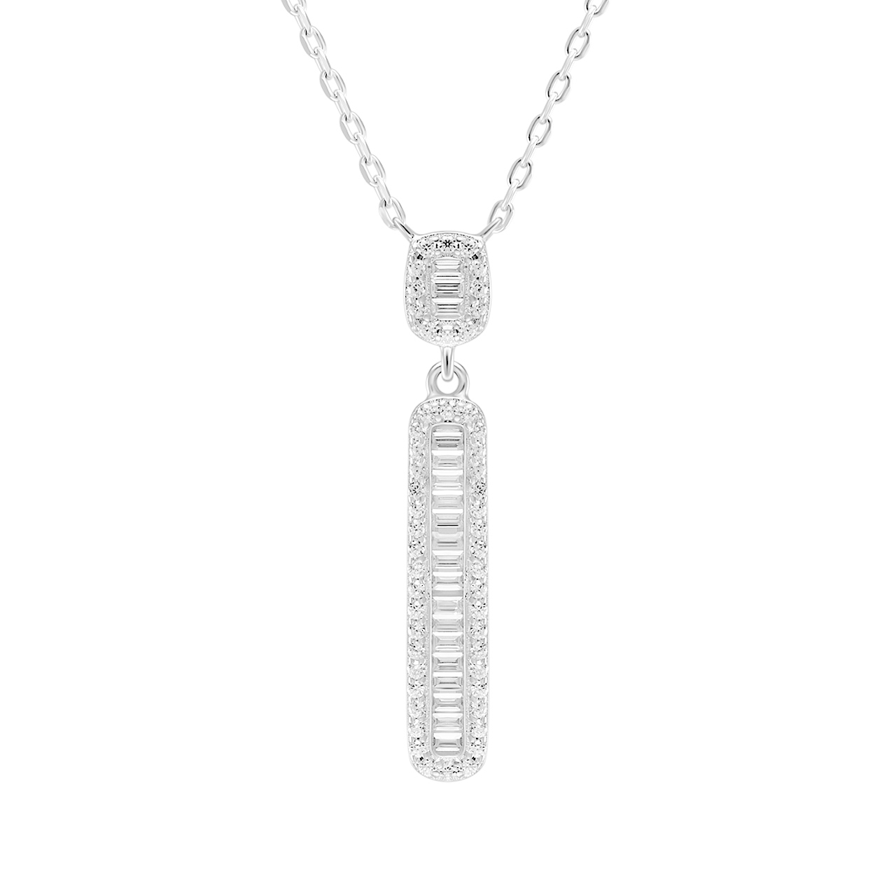 Серебряное колье с фианитами