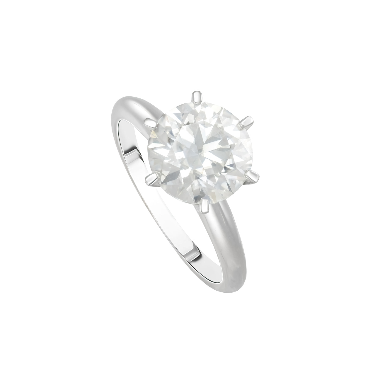 Золотое кольцо с диаллантом 3.0ct огранки "Круг"