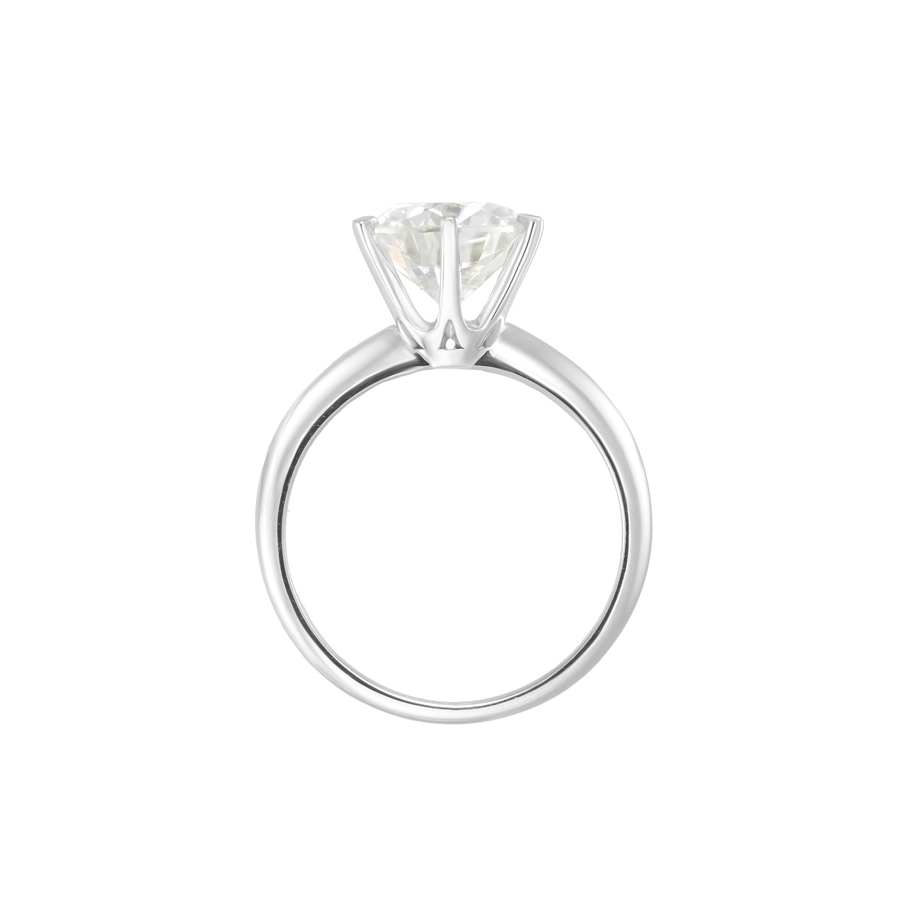 Золотое кольцо с диаллантом 3.0ct огранки "Круг"