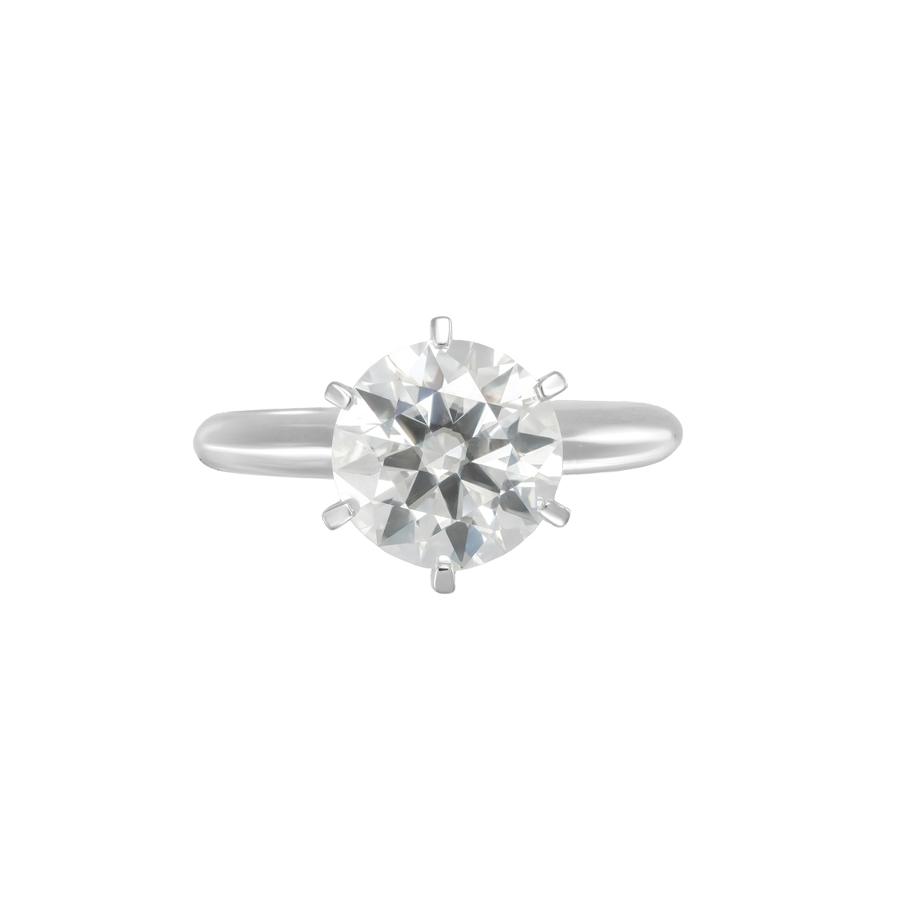 Золотое кольцо с диаллантом 3.0ct огранки "Круг"