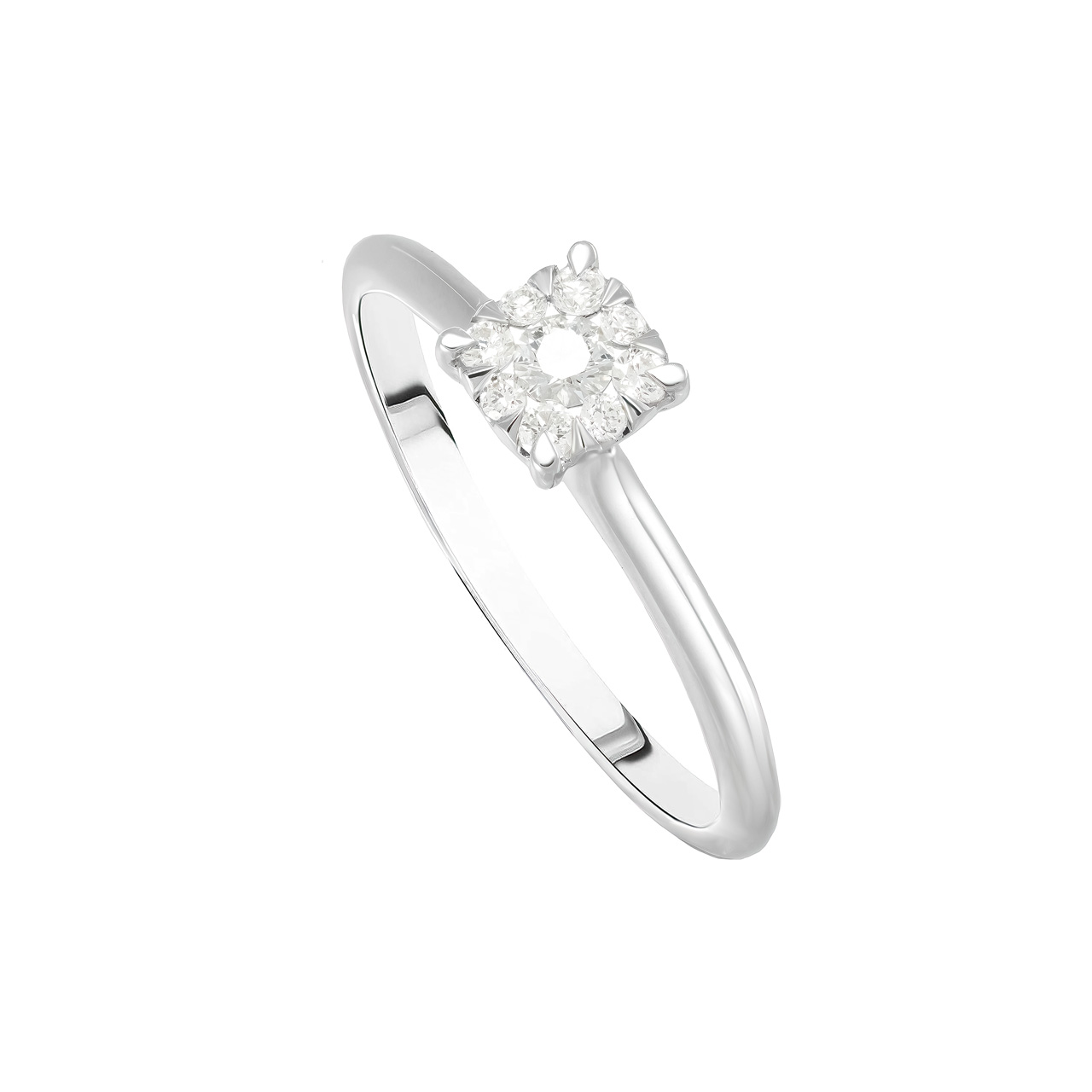 Золотое кольцо с бриллиантами 0.21ct