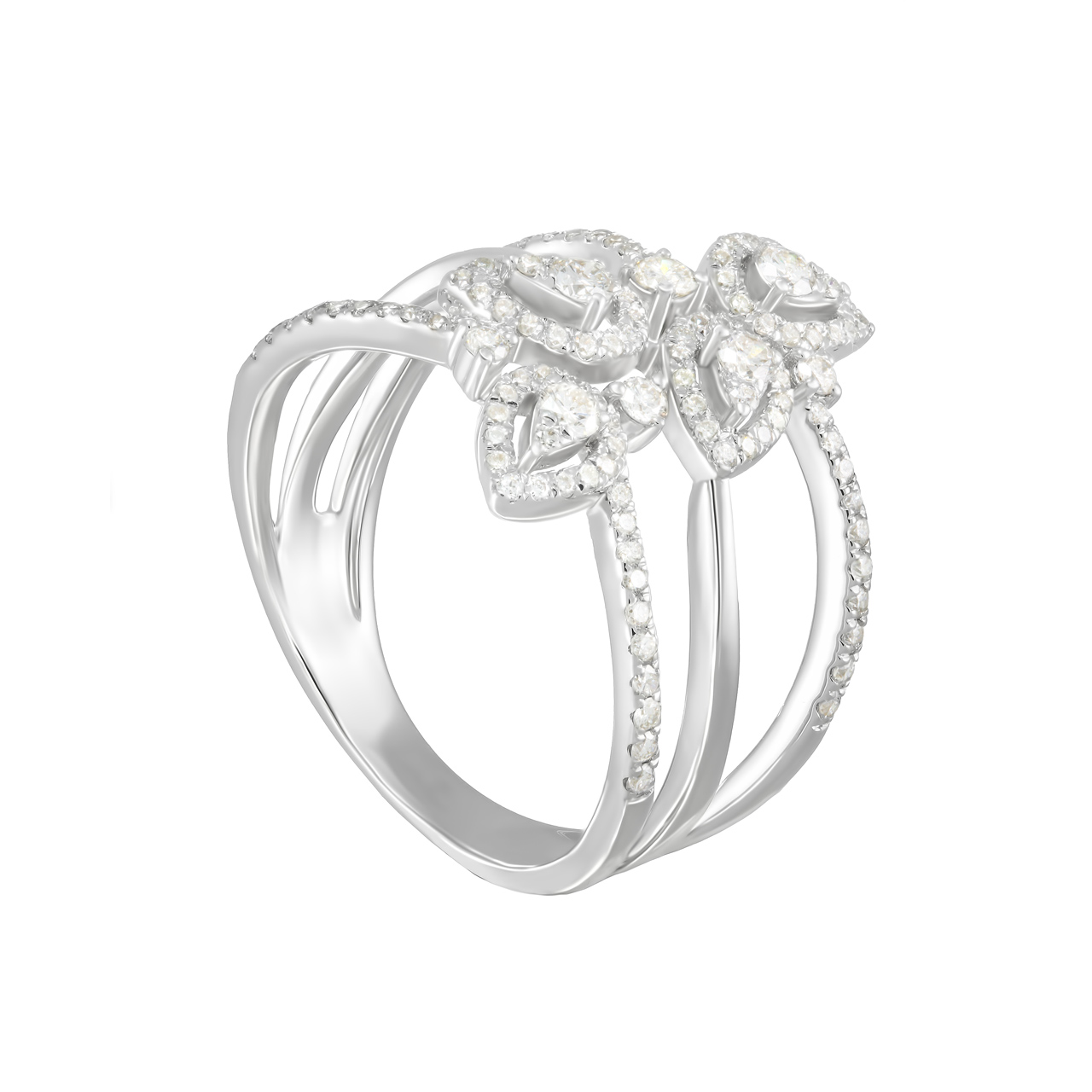 Золотое кольцо с бриллиантами 0.63ct