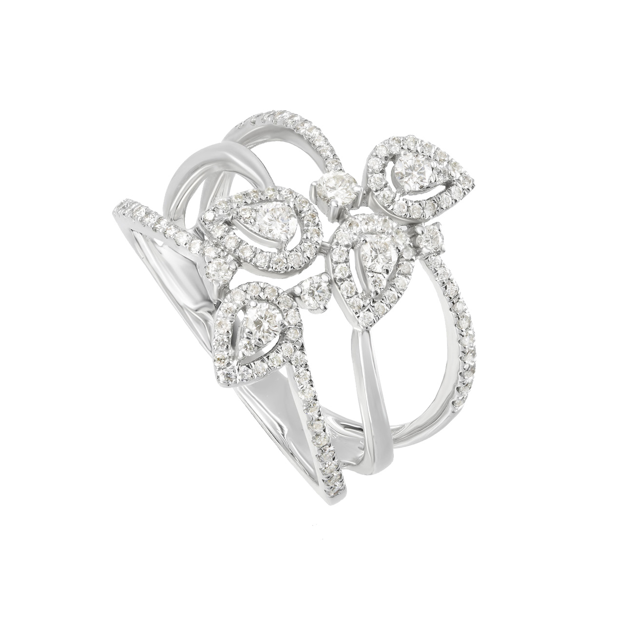 Золотое кольцо с бриллиантами 0.63ct