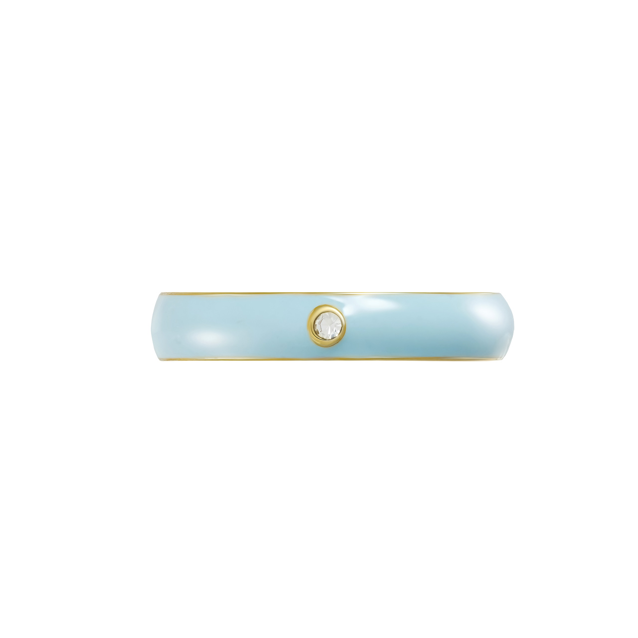 Кольцо "Turquoise Enamel" с горным хрусталем и эмалью