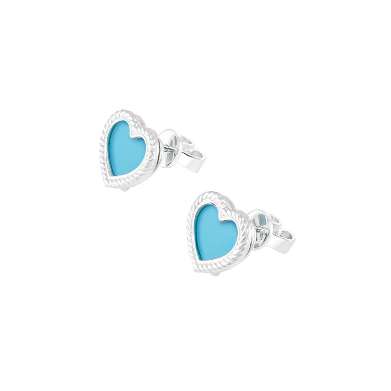 Золотые серьги "Hearts" с чейнджерами из перламутра, оникса, малахита, бирюзы, коралла и лазурита