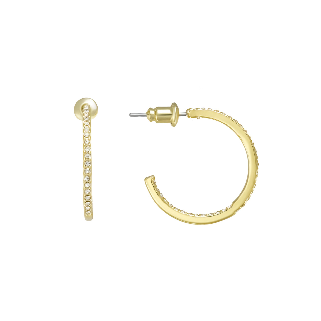 Серьги-конго "Slim hoops" с фианитами