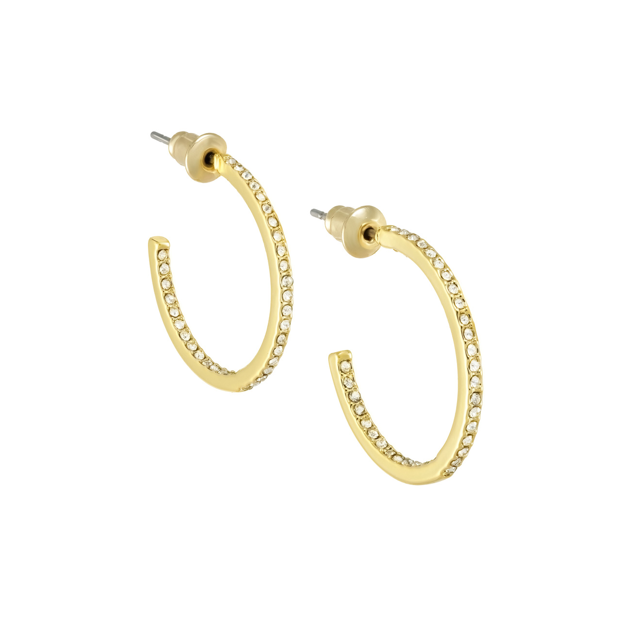 Серьги-конго "Slim hoops" с фианитами