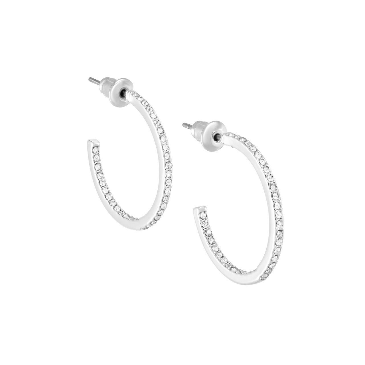 Серьги-конго "Slim hoops" с фианитами