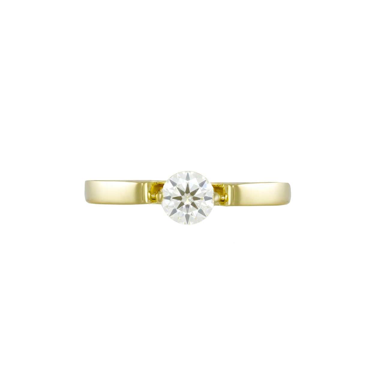 Золотое кольцо с подвижным диаллантом 0.5ct