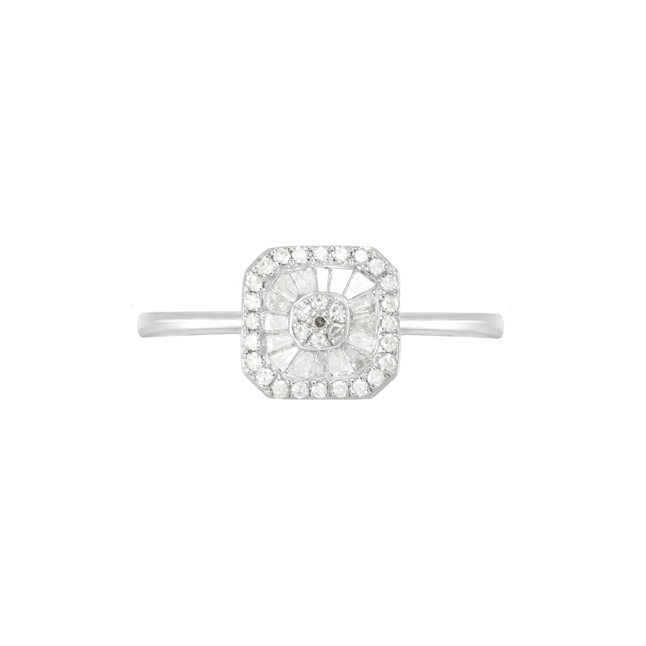 Золотое кольцо с бриллиантами 0.3ct