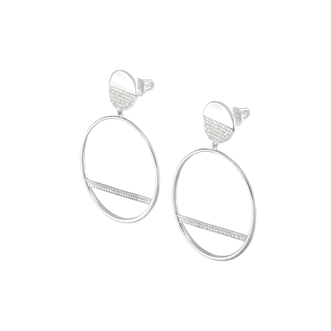 Золотые серьги с бриллиантами 0.49ct