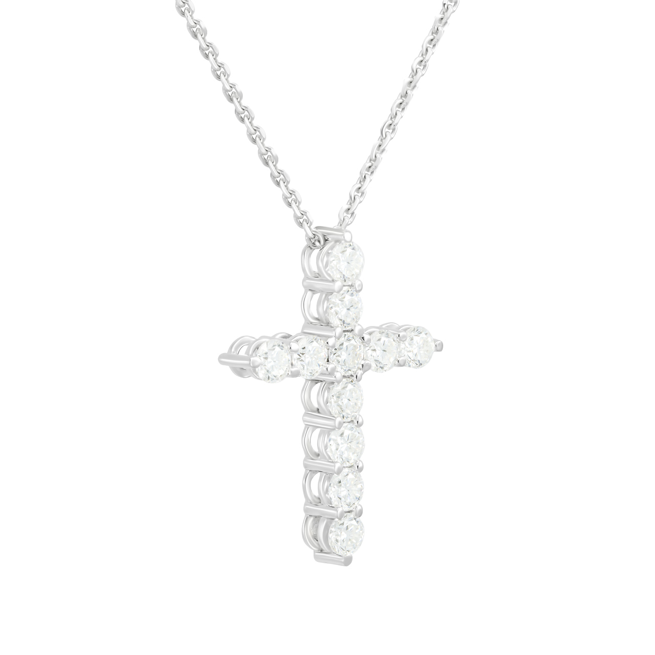 Золотое колье-крест с диаллантами 1.1ct
