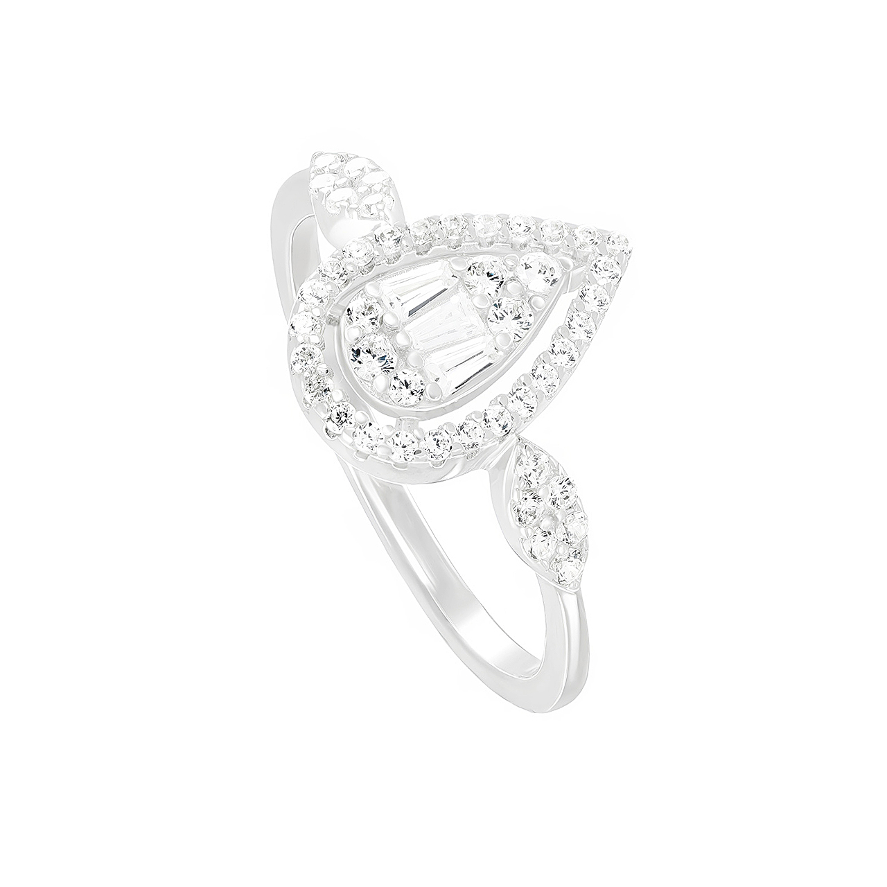 Серебряное кольцо с фианитами