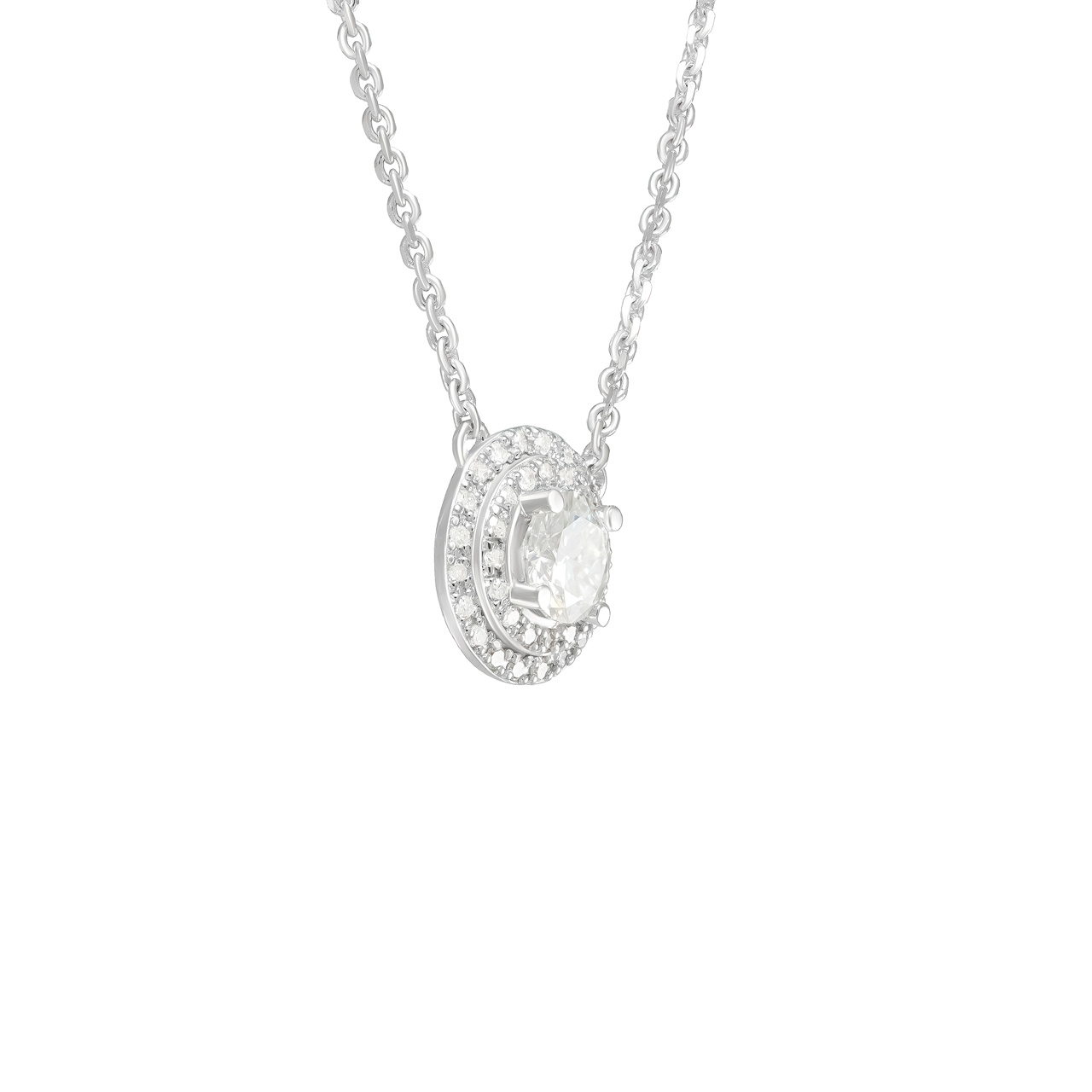 Золотое колье с диаллантом 0.5ct и бриллиантами
