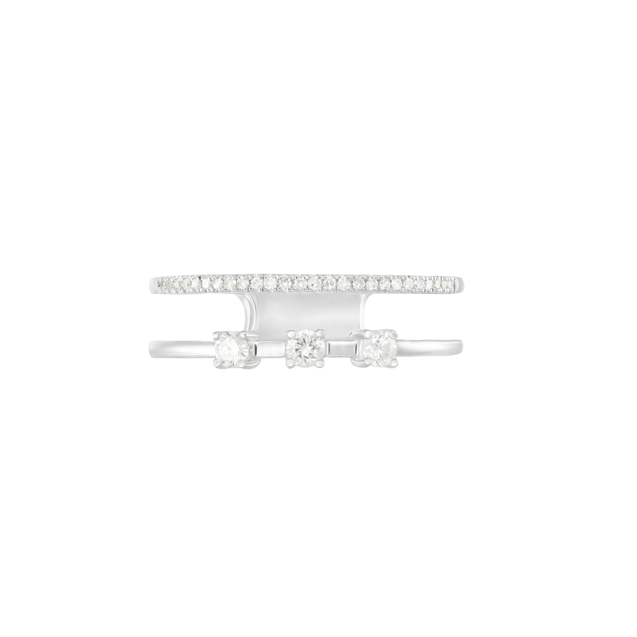 Золотое кольцо с бриллиантами 0.24ct