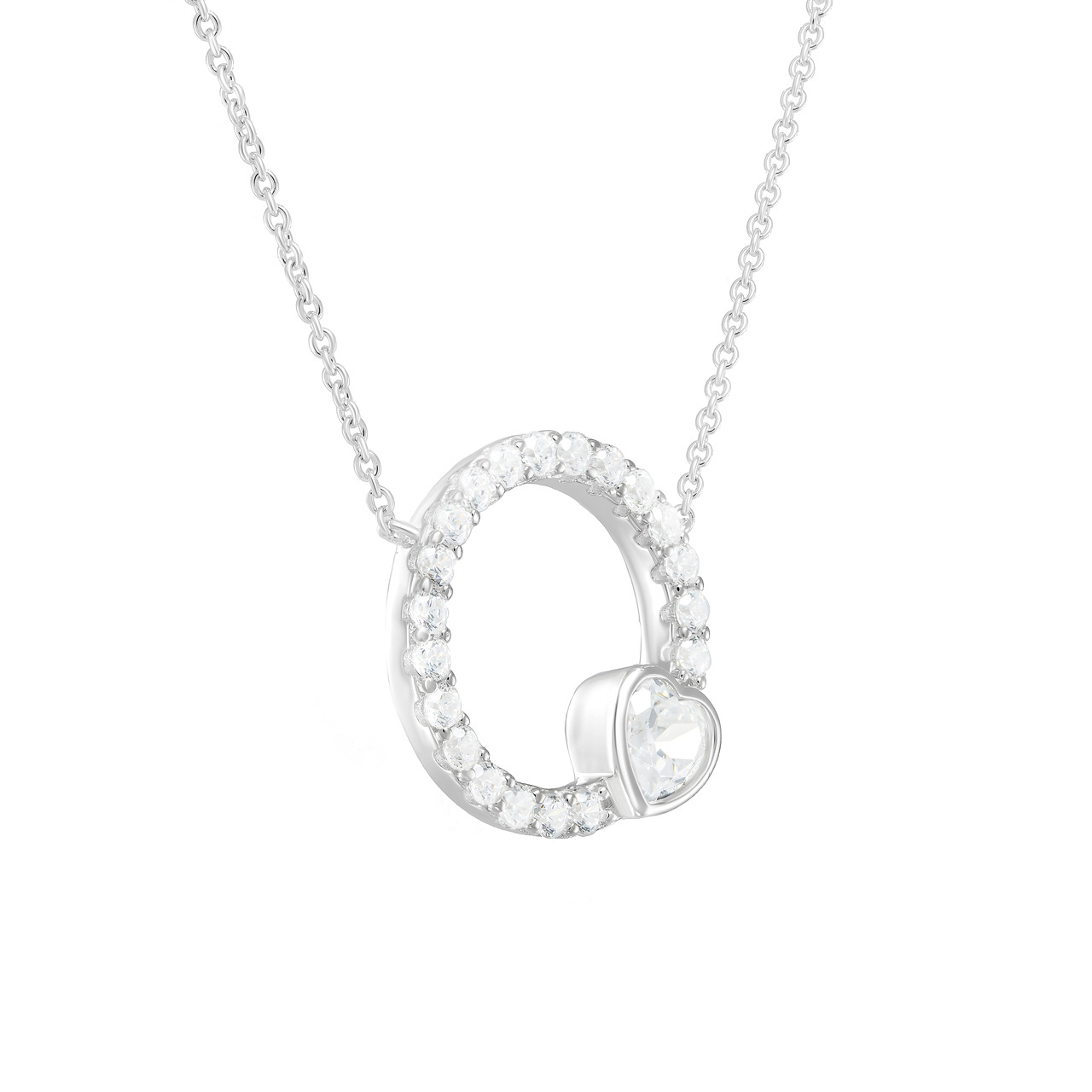 Серебряное колье с фианитами