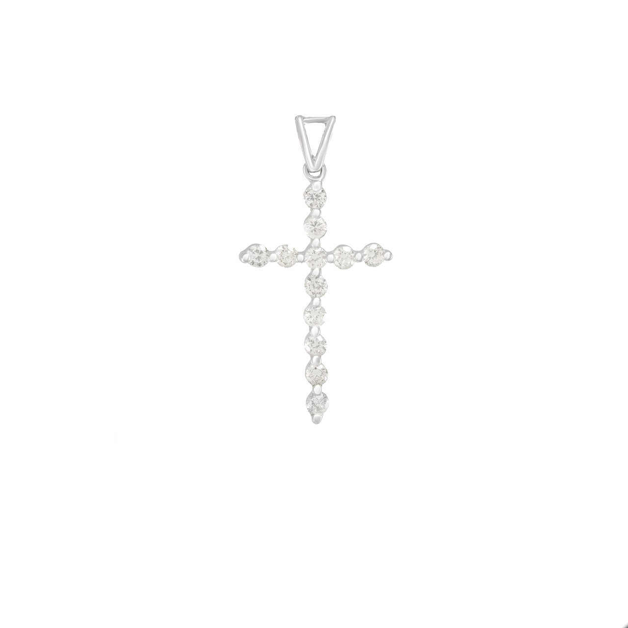 Подвеска-крест из золота 750 с бриллиантами 0.36ct