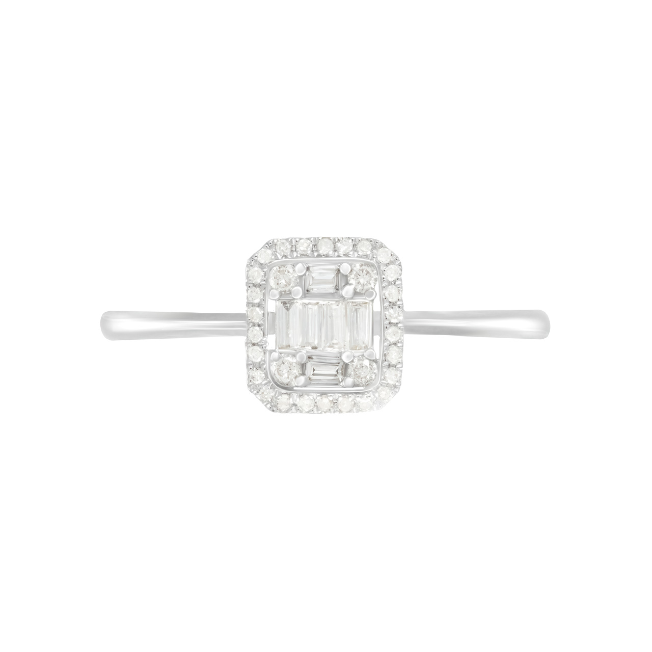 Кольцо из золота 750 с бриллиантами 0.16ct
