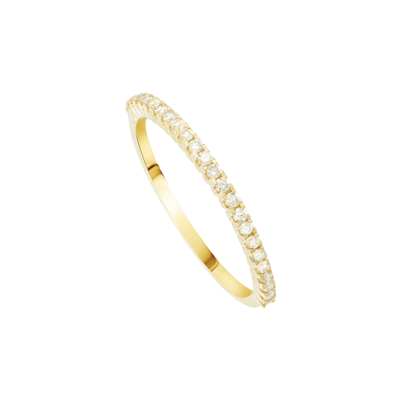 Кольцо-дорожка из золота 750 с бриллиантами 0.19ct