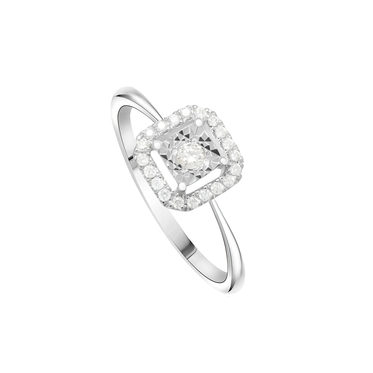 Кольцо из золота 750 с бриллиантами 0.16ct