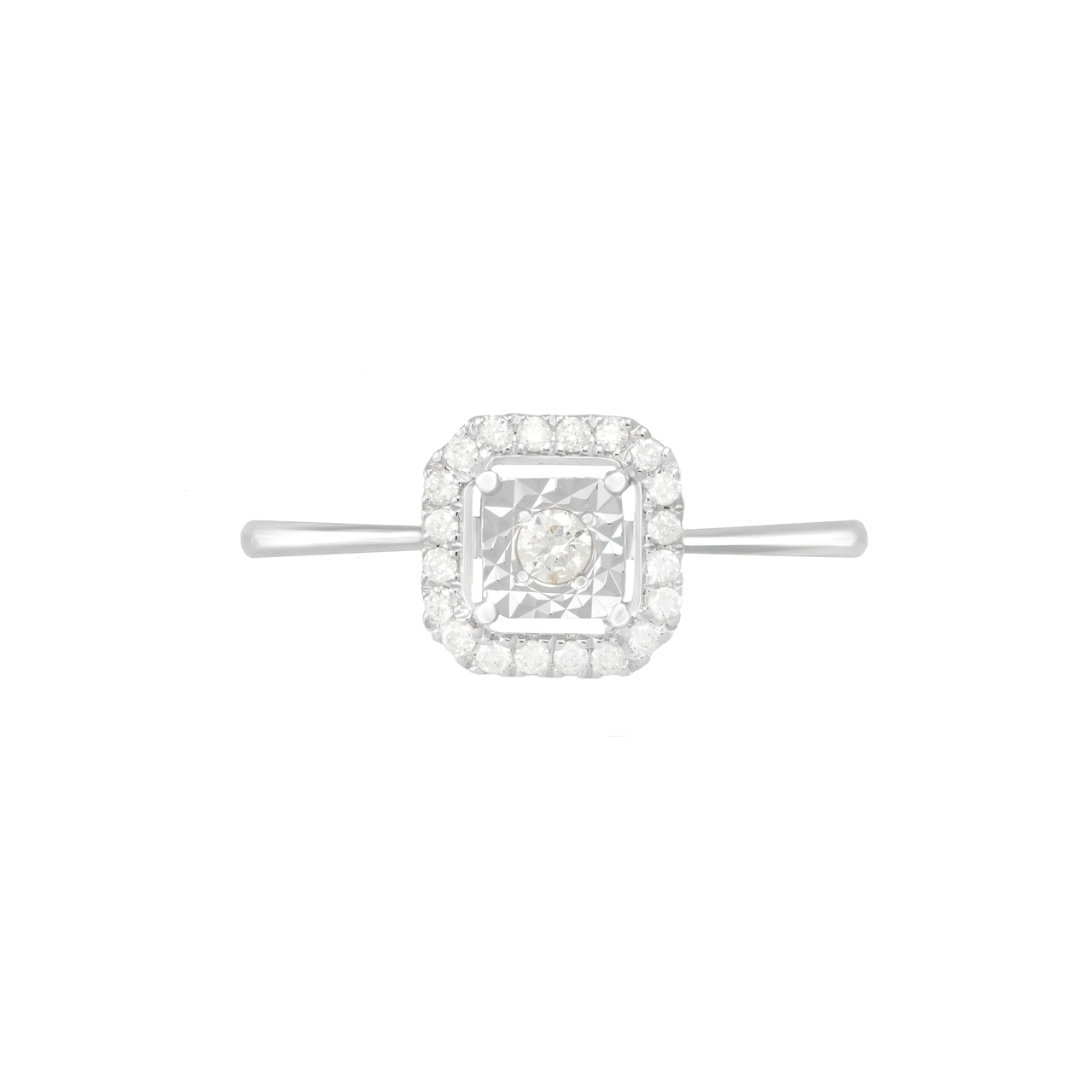 Кольцо из золота 750 с бриллиантами 0.16ct
