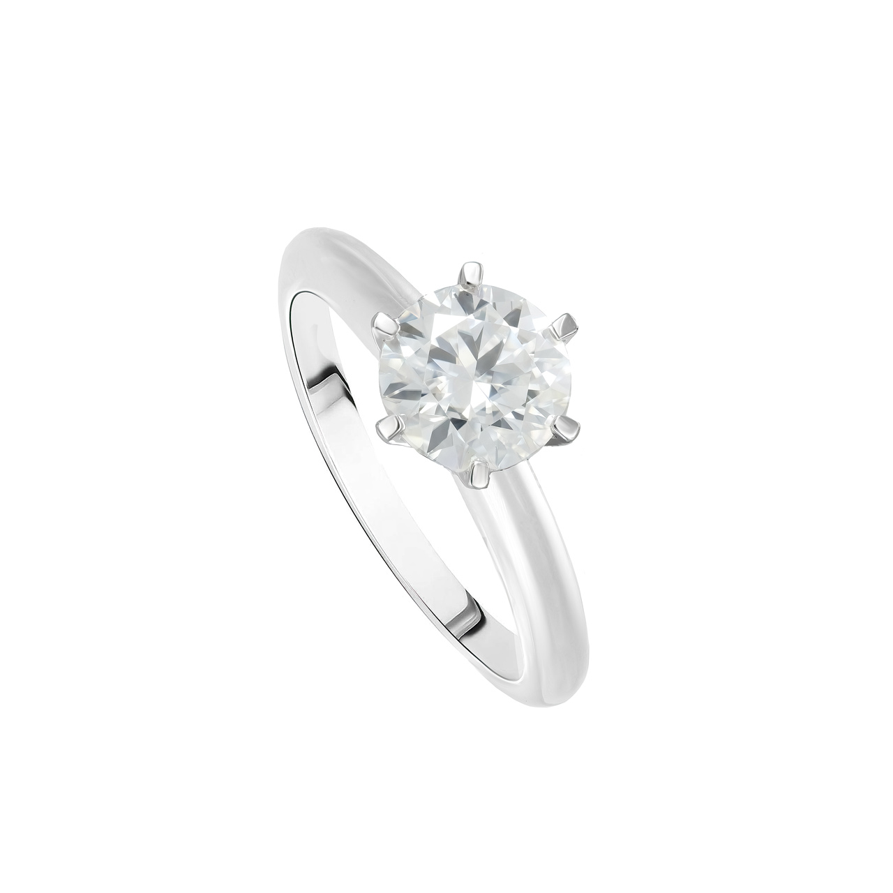 Золотое кольцо с диаллантом 1.0ct огранки "Круг"