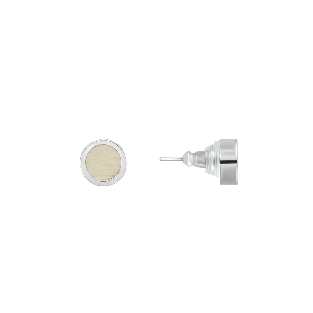 Серьги-пусеты "White oud" d0.8