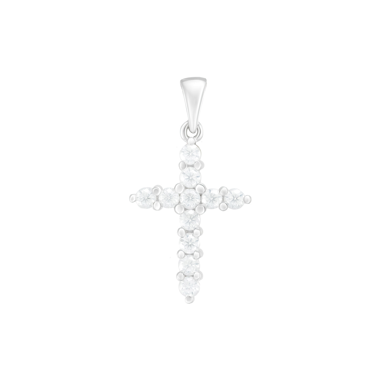 Золотая подвеска-крест с диаллантами 0.33ct