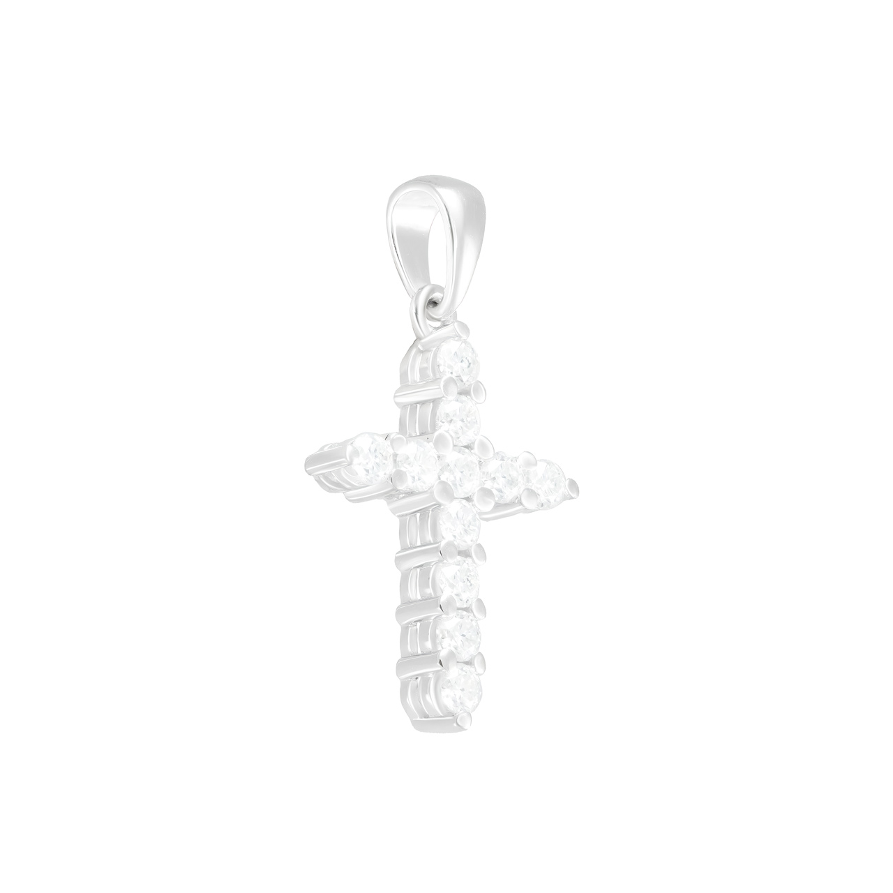 Золотая подвеска-крест с диаллантами 0.33ct