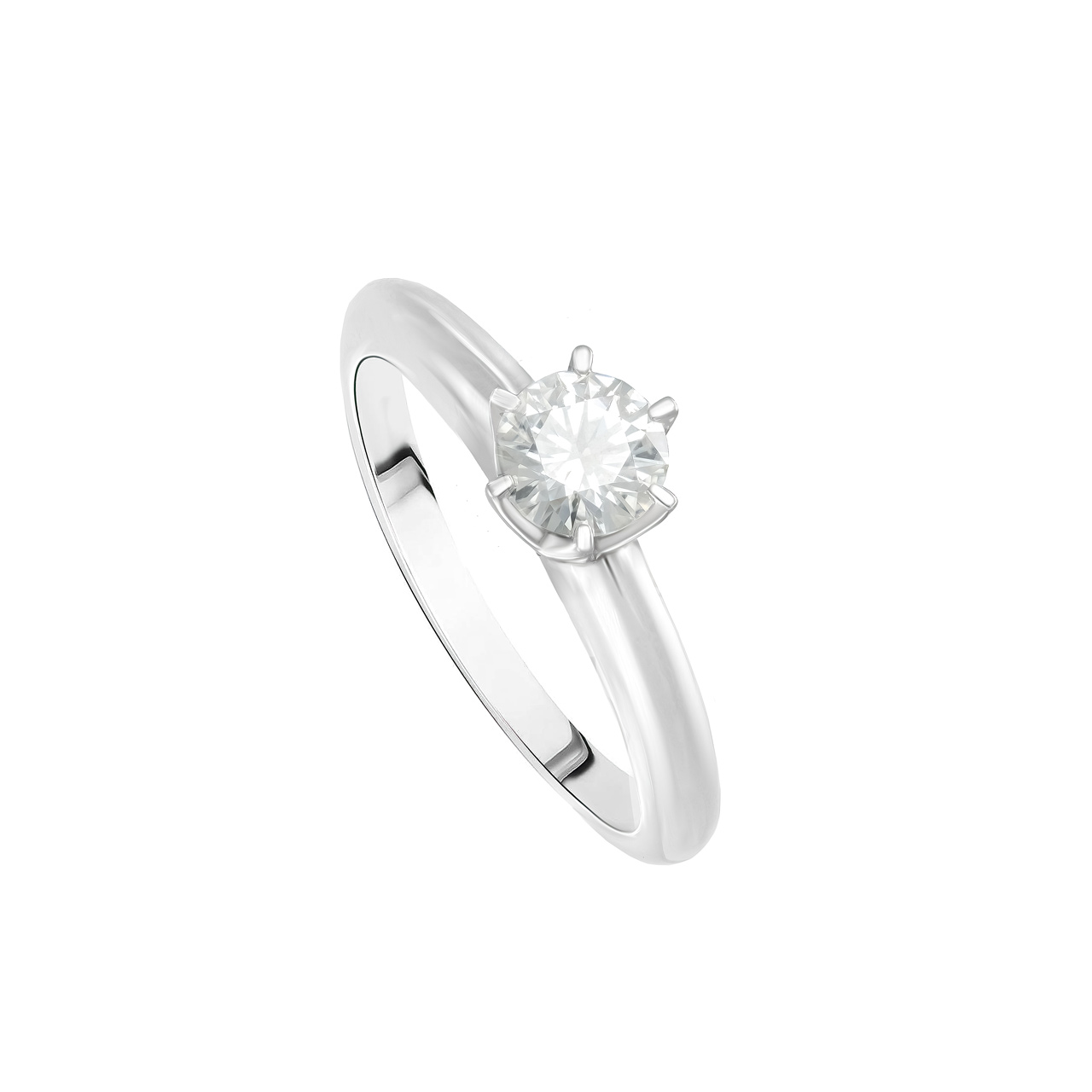 Золотое кольцо с диаллантом 0.5ct огранки "Круг"