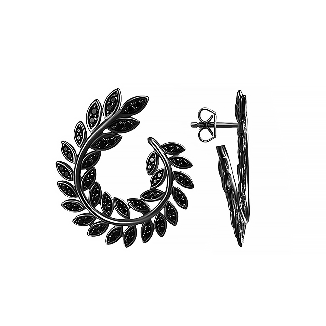 Серебряные серьги со шпинелями