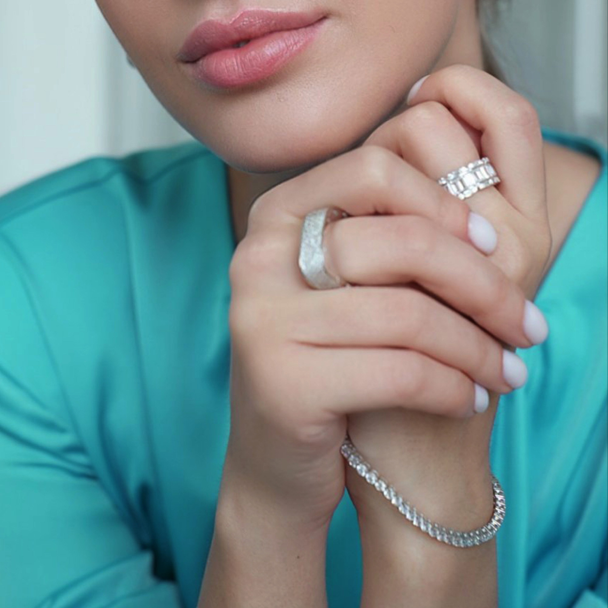 Серебряный теннисный браслет с фианитами d0.3