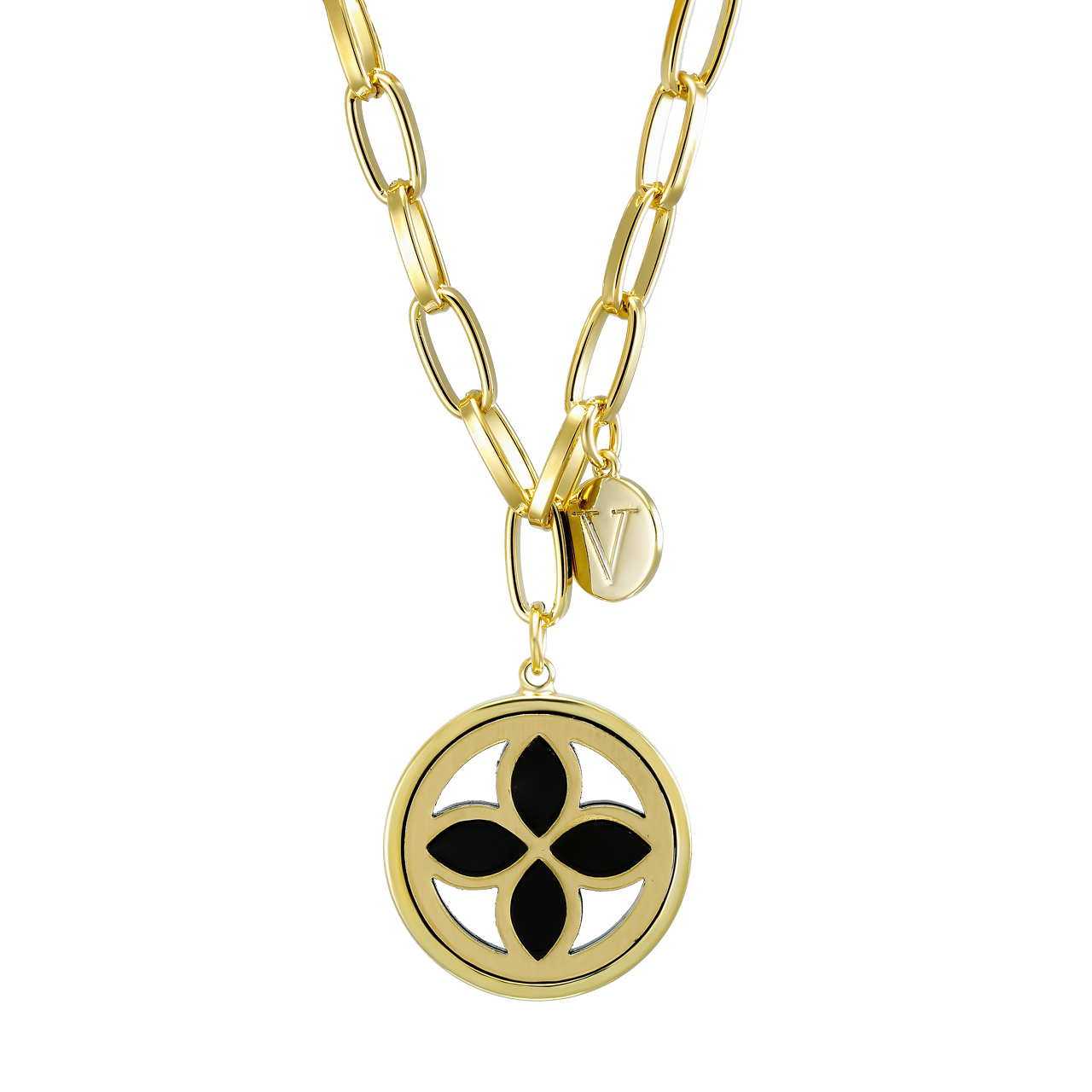 Колье "Quatrefoil" с акрилом