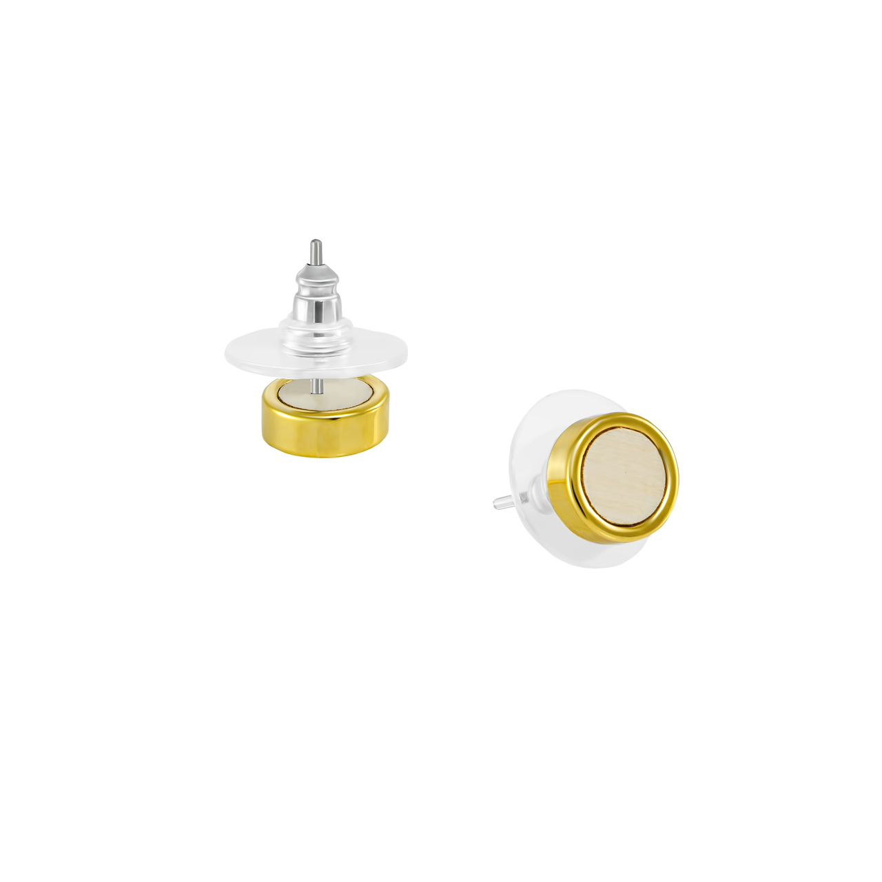 Серьги-пусеты "White oud" d0.8