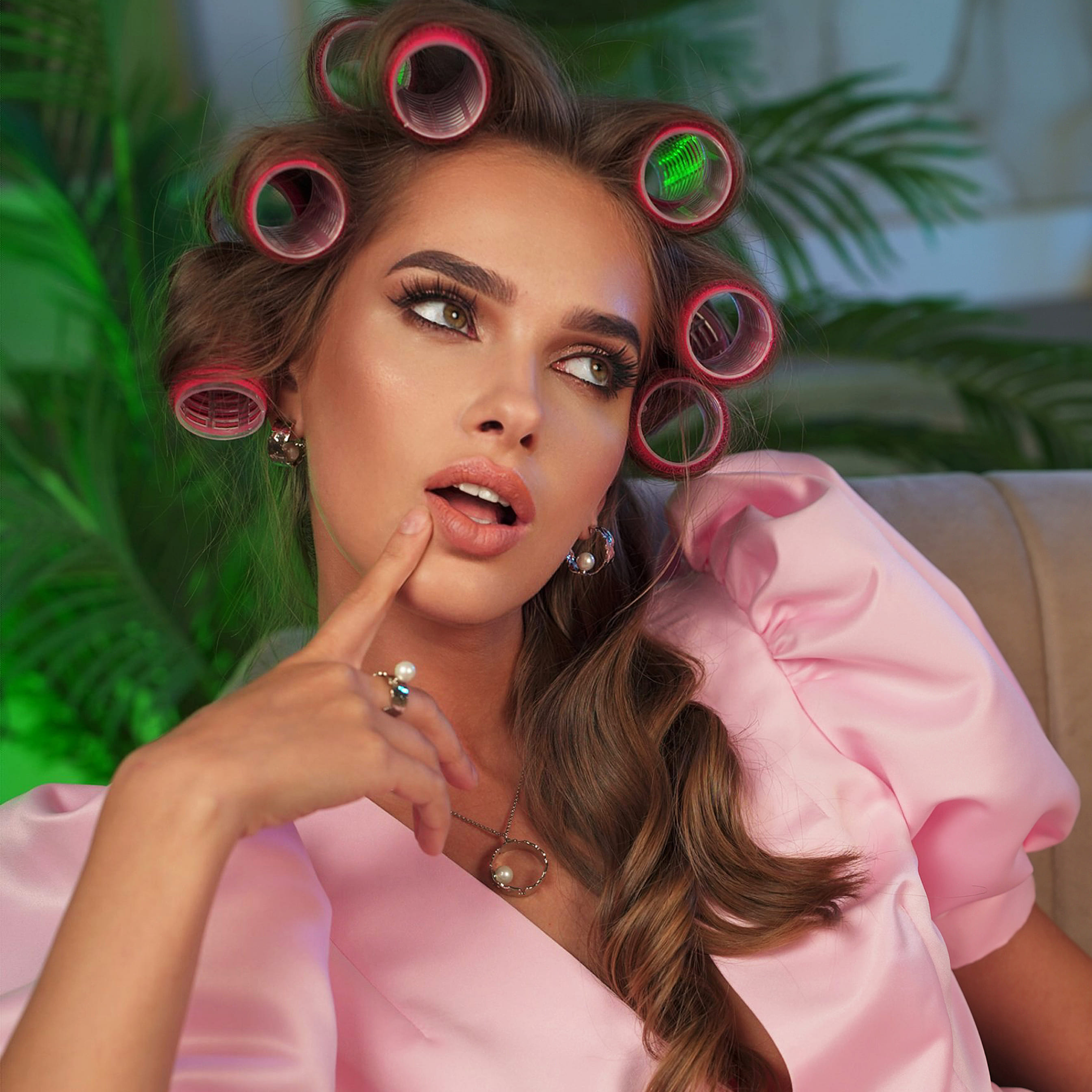 Колье "Glossy Rodium" с жемчугом и.