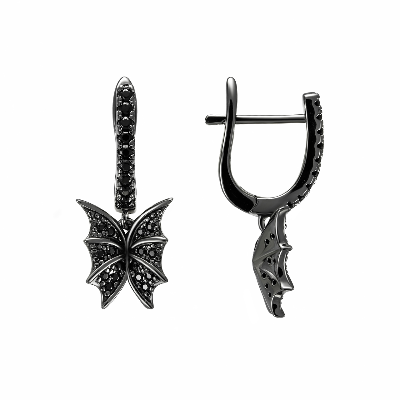 Серебряные серьги с фианитами