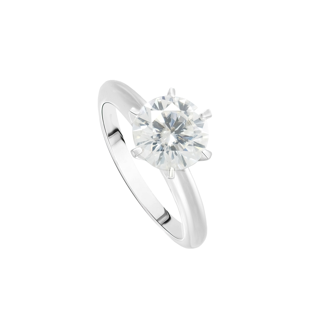 Золотое кольцо с диаллантом 1.5ct огранки "Круг"