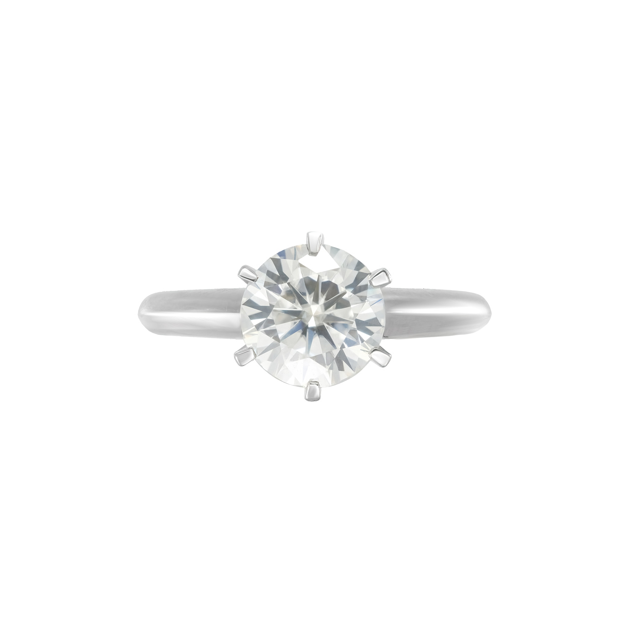 Золотое кольцо с диаллантом 1.5ct огранки "Круг"