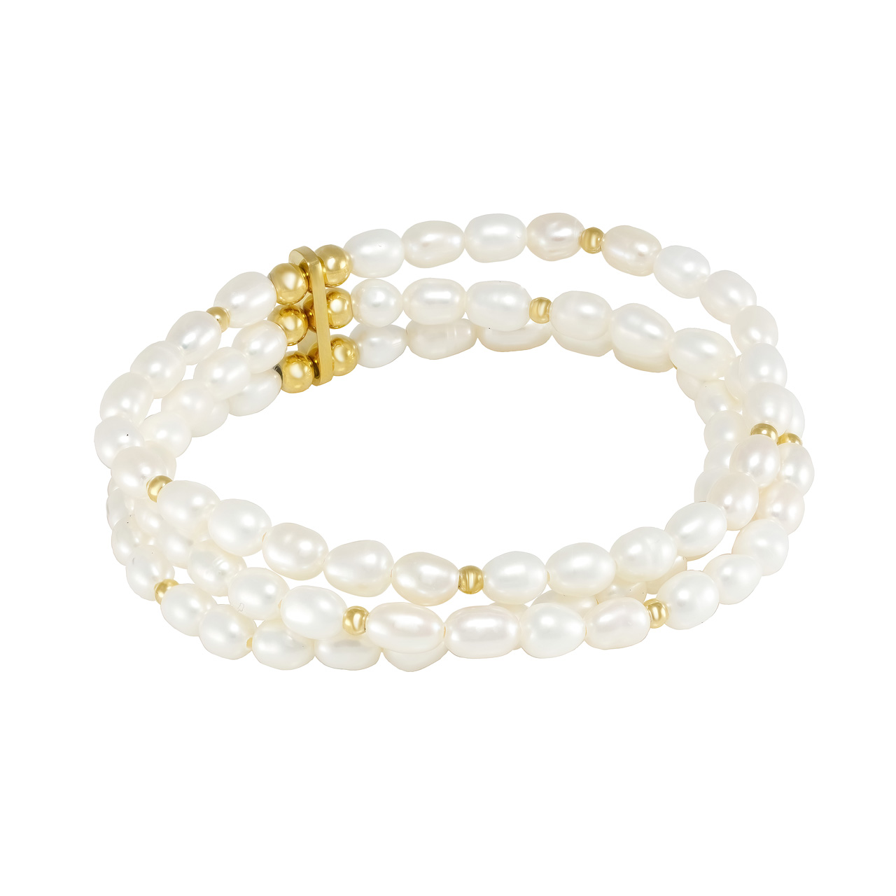 Браслет "Triple Pearl" с натуральным жемчугом