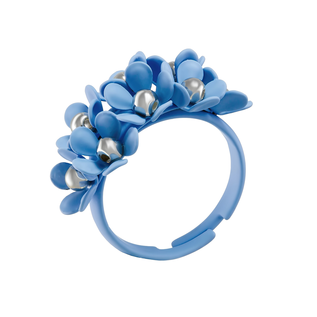 Кольцо "Milk Blue - Flower wreath"
