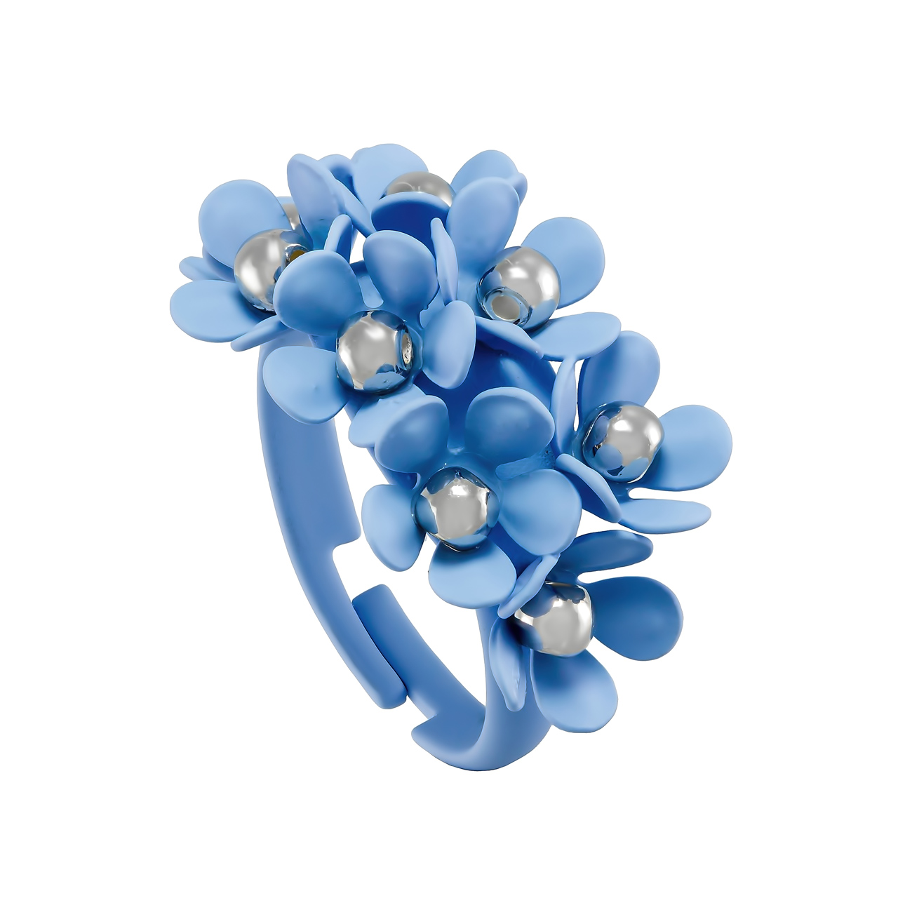 Кольцо "Milk Blue - Flower wreath"