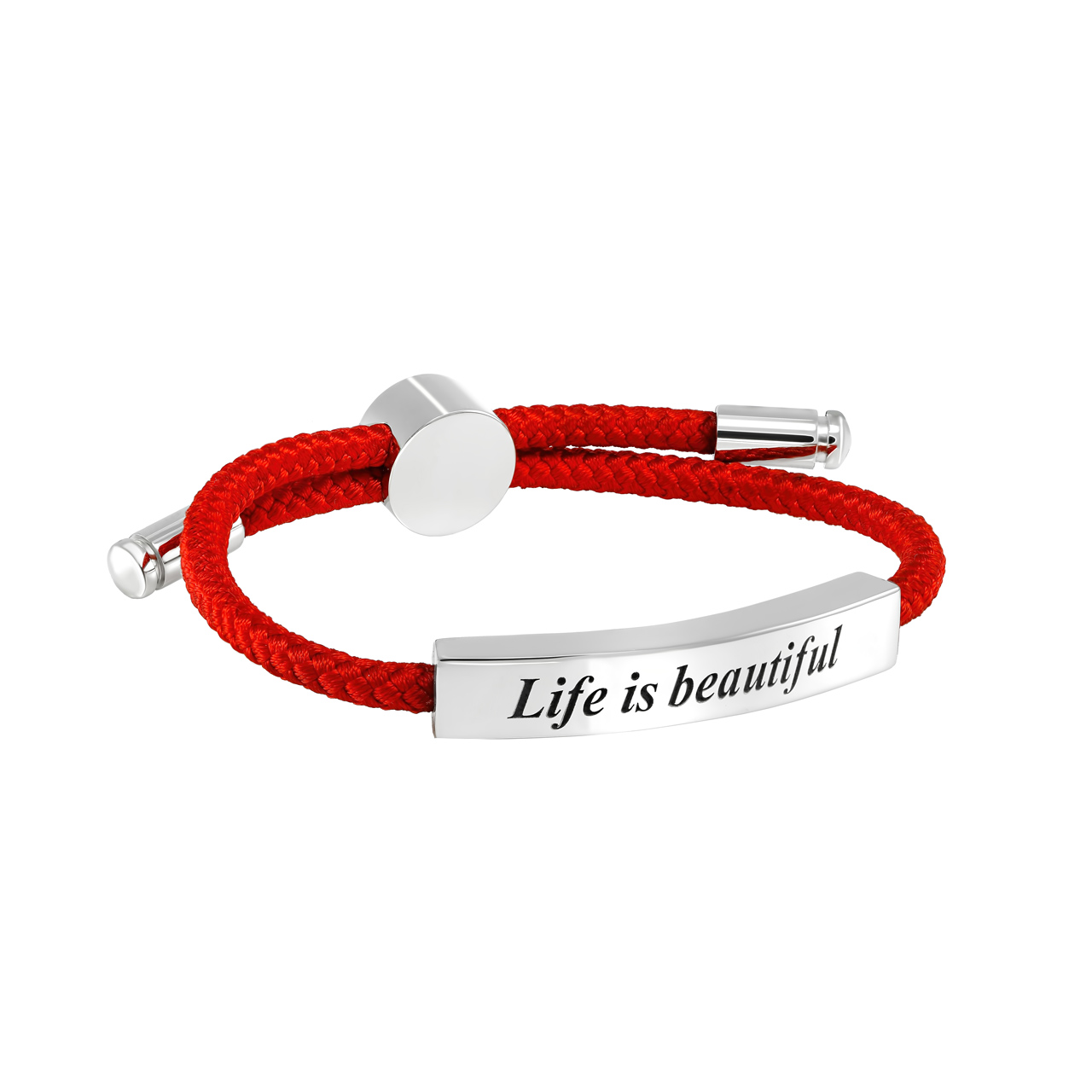 Браслет с гравировкой "Life is beautiful"