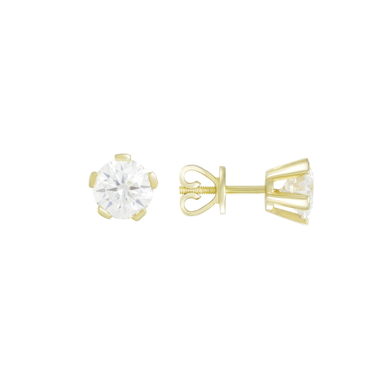 Золотые серьги с диаллантами 2.0ct