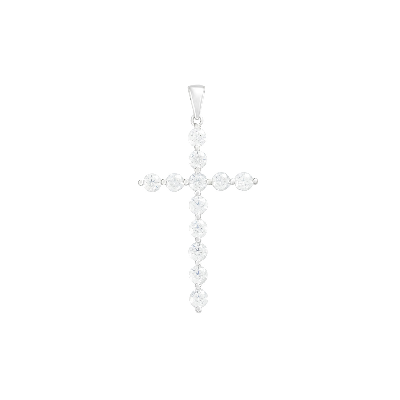 Золотая подвеска-крест с диаллантами 1.2ct