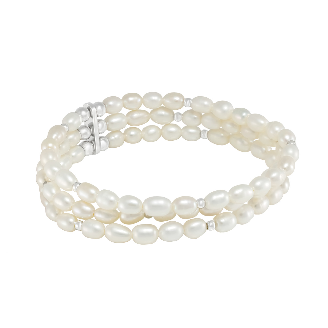 Браслет "Triple Pearl" с натуральным жемчугом