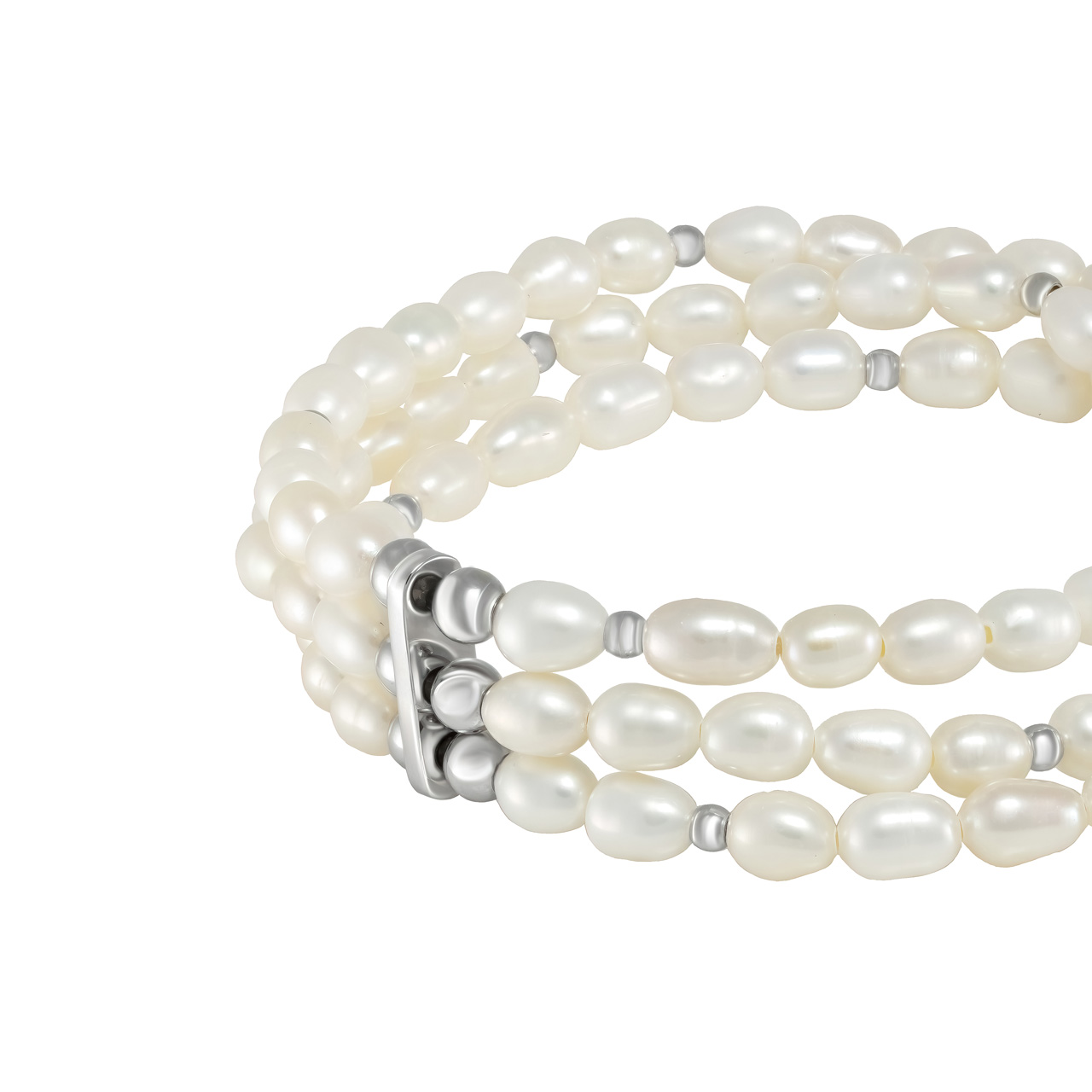 Браслет "Triple Pearl" с натуральным жемчугом