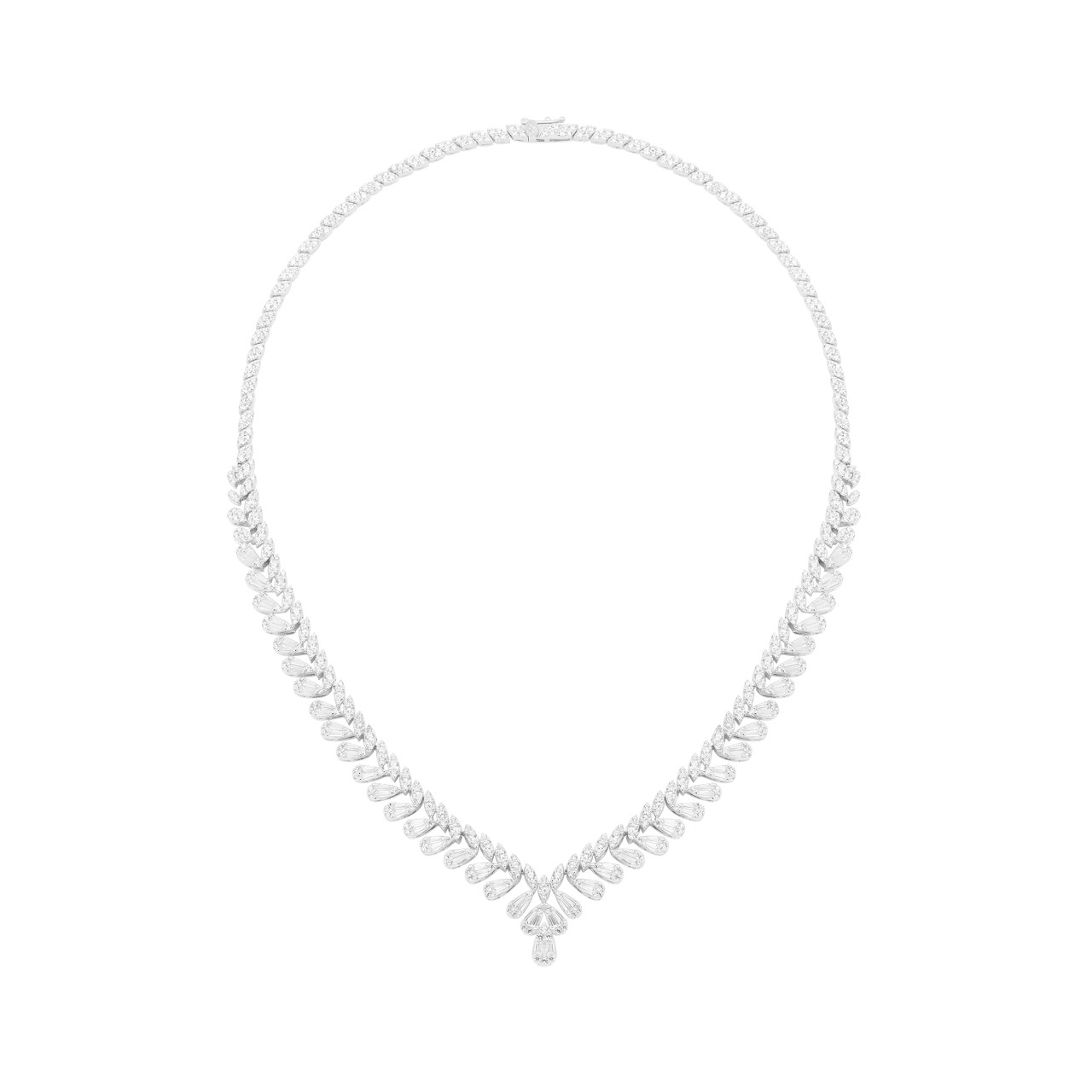 Серебряное колье с фианитами