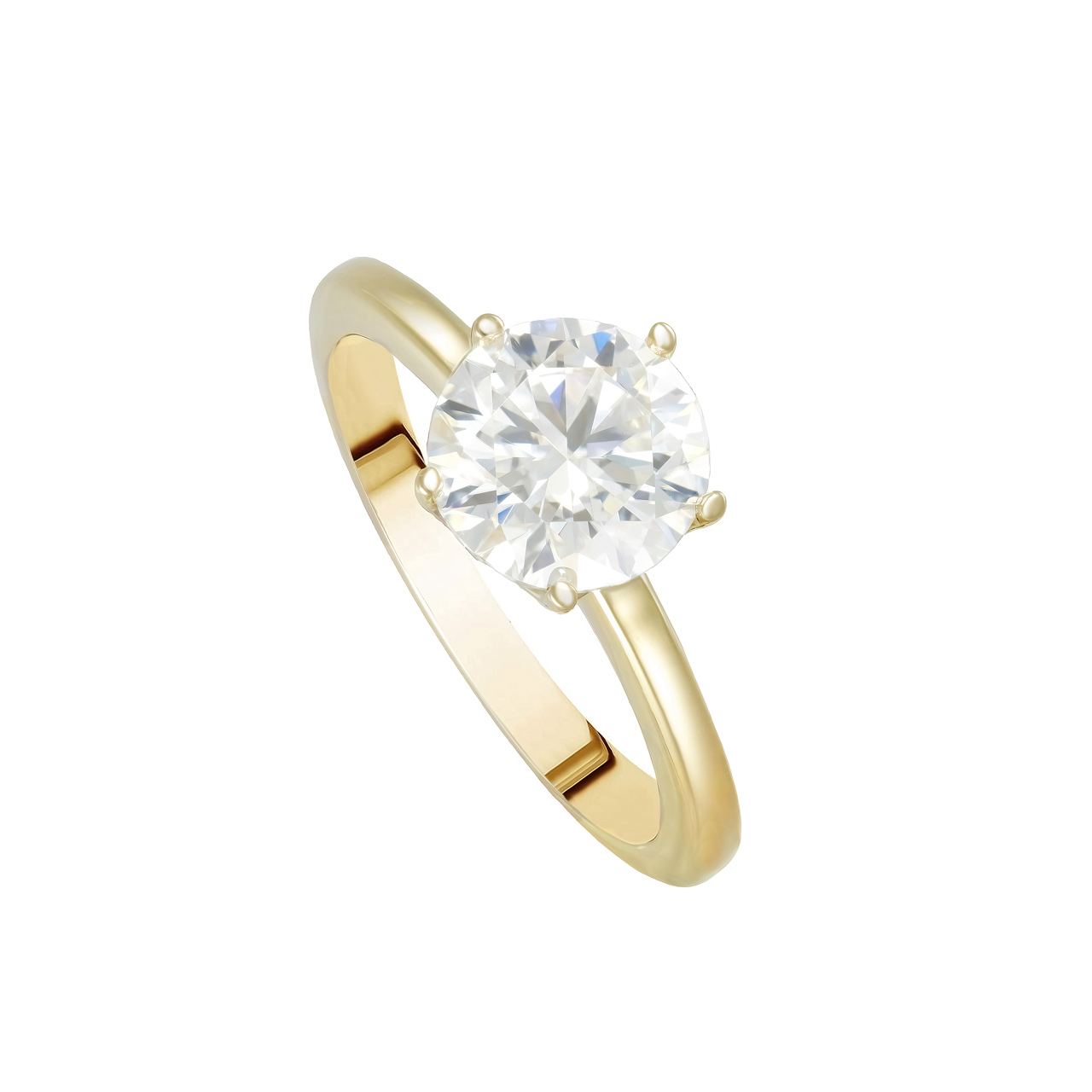 Золотое кольцо с диаллантом 1.5ct