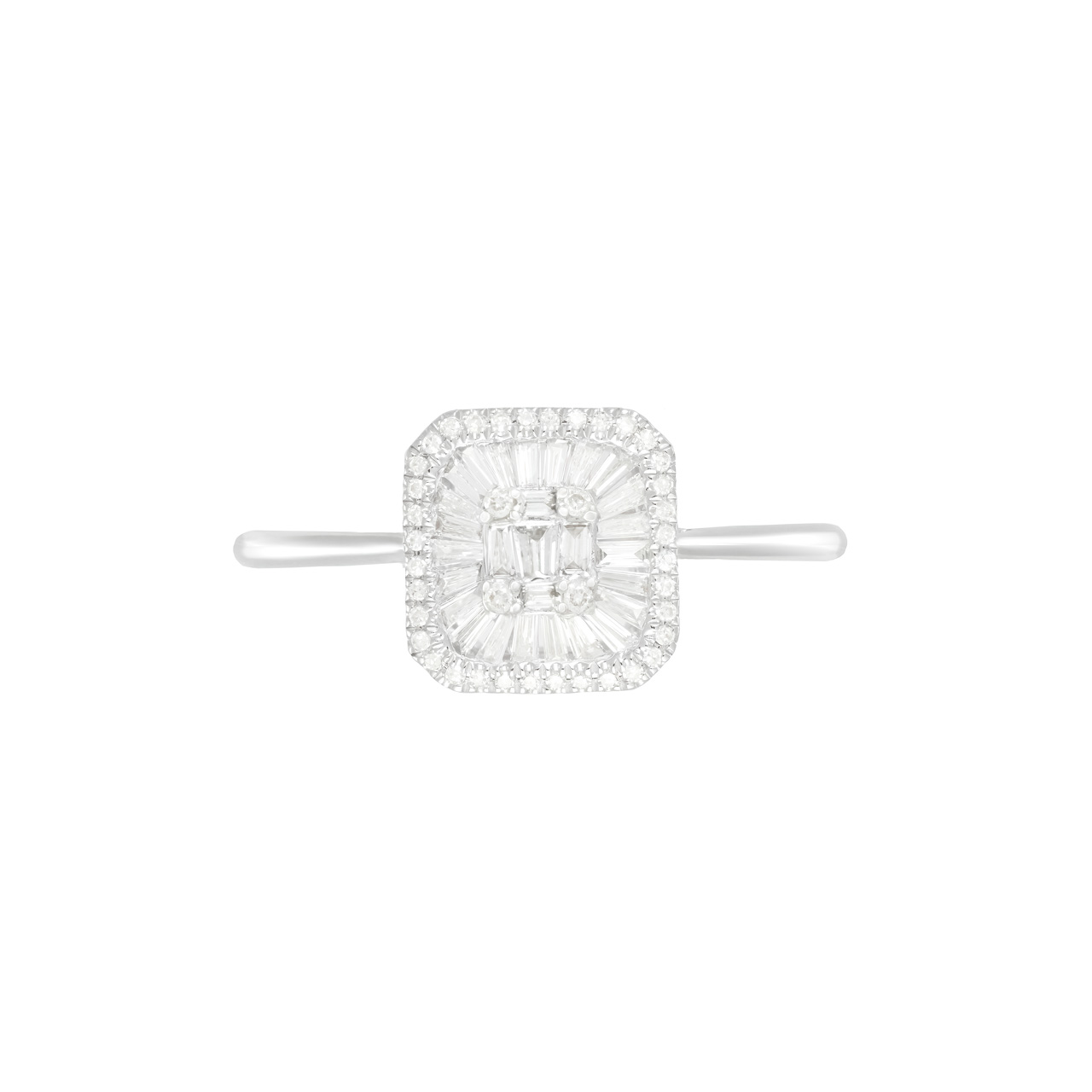 Кольцо из золота 750 с бриллиантами 0.3ct