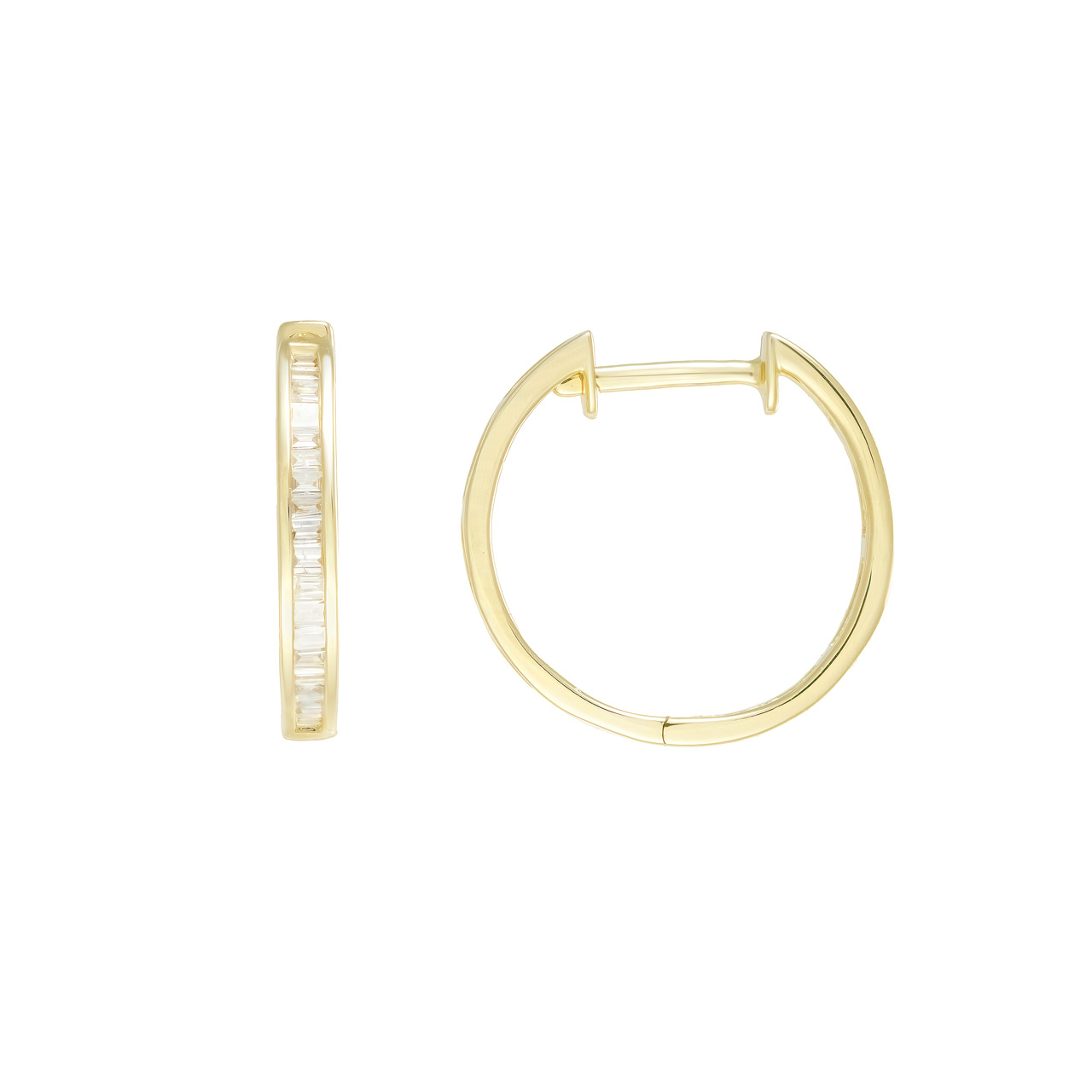 Серьги-конго из золота 750 с бриллиантами 0.23ct